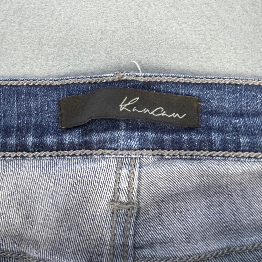 KanCan Blue Skinny Jeans Distressed Whiskered Zipper Pockets Womens 29 - Picture 3 of 9